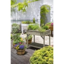 Vegtrug Kruidentafel 58 × 78 × 80 Cm - Grijs 5 Vegtrug Kruidentafel 58 × 78 × 80 Cm - Grijs -Tuinonderhoud Buiten 1540756750 1 600