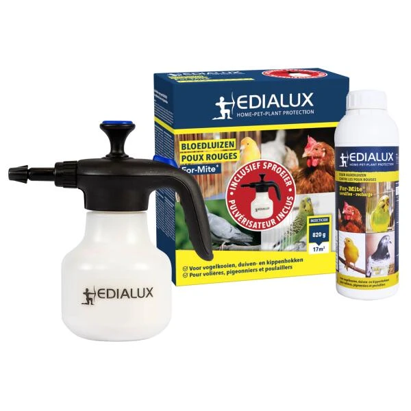 EDIALUX For-mite Tegen Bloedluizen 820 G + Verstuiver 2 EDIALUX For-mite Tegen Bloedluizen 820 G + Verstuiver - Afbeelding 2