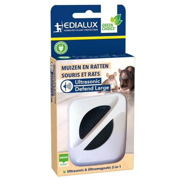 Edialux Ultrasonic Defend Muizen En Ratten - 370 M² 1 Edialux Ultrasonic Defend Muizen En Ratten - 370 M²