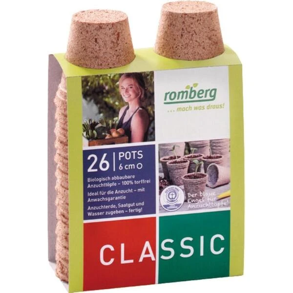 Vezelpotjes Rond 6 Cm - Biologisch Afbreekbaar - Set Van 26 Stuks 1 Vezelpotjes Rond 6 Cm - Biologisch Afbreekbaar - Set Van 26 Stuks