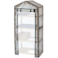 Vegtrug Kweekkas Met Houten Frame - 4 Rekken -Tuinonderhoud Buiten kweekkas vegtrug 4 rekken 1625039832 3 600