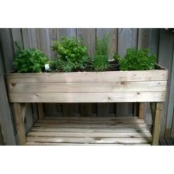 Verhoogde Moestuinbak - 120 × 60 × 86,5 Cm -Tuinonderhoud Buiten kweektafel hout naturel 1535801203 1 600
