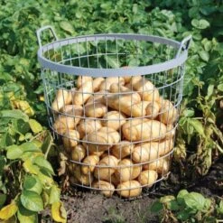 ESSCHERT DESIGN Metalen Oogstkorf - Aardappelmand -Tuinonderhoud Buiten metalen oogstmand 1484055471 2 600