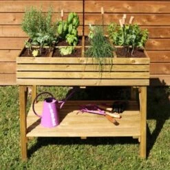Moestuinbak 108 L Verhoogd - 100 × 60 × 80 Cm -Tuinonderhoud Buiten moestuinbak kub verhoogd 1561757194 1 600