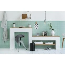 Pedaalemmer NewIcon BRABANTIA - 3 Liter Mat Zwart -Tuinonderhoud Buiten pedaalemmer newicon 3 l mat zwart 1608034632 3 600