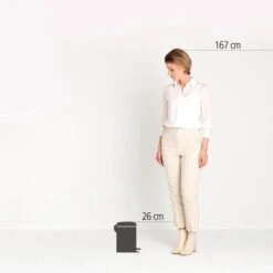 Pedaalemmer NewIcon BRABANTIA - 3 Liter Mat Zwart -Tuinonderhoud Buiten pedaalemmer newicon 3 l mat zwart 1608034899 2 600