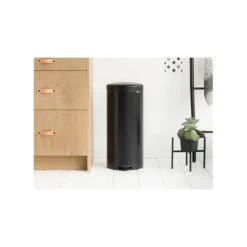 Pedaalemmer NewIcon BRABANTIA - 30 Liter Mat Zwart -Tuinonderhoud Buiten pedaalemmer newicon 30 liter mat zwart 1608012193 3 600