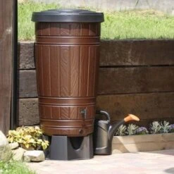 Regenton Woody Met Houtlook- 265 Liter -Tuinonderhoud Buiten regenton woody 265 liter 1484068033 3 600