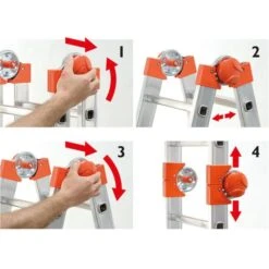 Telescopische Ladder Goliath 4 × 6 Treden -Tuinonderhoud Buiten telescopische ladder goliath 4x6 1603636252 600