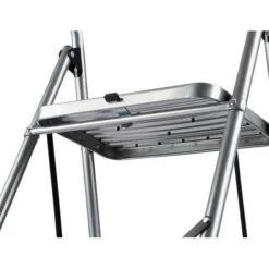 Trapladder Staal KING 4 Brede Treden - Zilver/zwart -Tuinonderhoud Buiten trapladder staal king 4 brede treden 1603977455 3 600