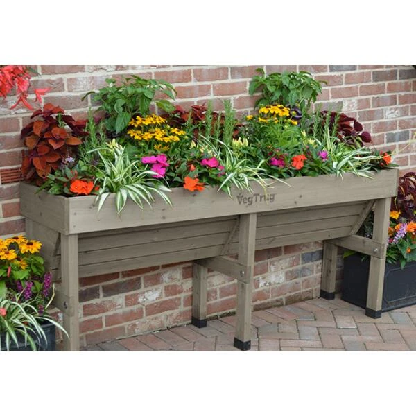 Verhoogde Kweektafel Muurmodel Grijs - 180 × 46 × 80 Cm 1 Verhoogde Kweektafel Muurmodel Grijs - 180 × 46 × 80 Cm